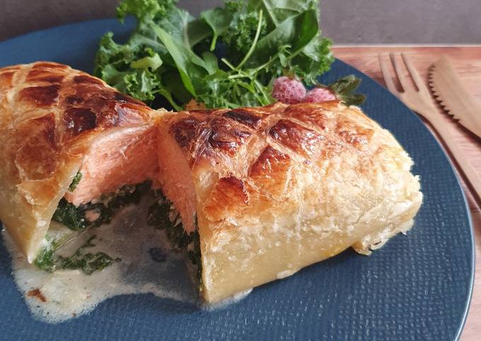 Cara buat Salmon en croute rendah kalori Yang Enak Untuk  