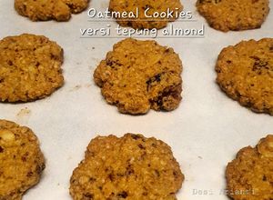 Foto resep Oatmeal cookies versi tepung almond