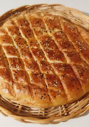 Une photo de Pain traditionnel a base de semouline 🍞