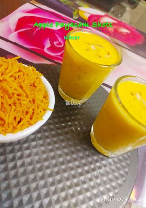 A picture of Apple Payasam Shots Kheer.