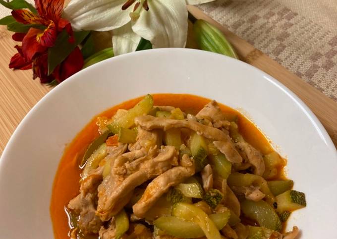 Tumis Zucchini Asam Manis/   Sweet Sour Zucchini Sauteed