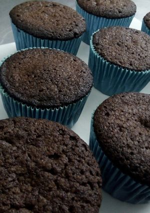 Una foto de Muffins de menta y chocolate