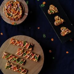 Finger pizza no oven no yeast A picture of Finger pizza no oven no yeast.