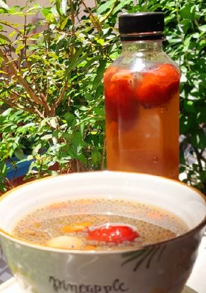 Hình của món Trà hoa cúc nhiều topping.