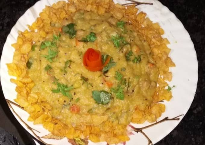 Cornflakes semolina vaggies upma