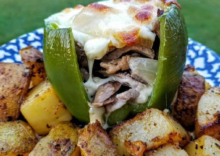 Easiest Way to Make Ultimate Philly Cheesesteak Stuffed Peppers