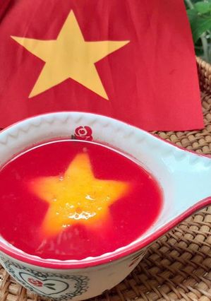 Hình của món Nước ép dưa hấu cờ đỏ sao vàng.