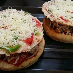 A picture of Double decker Chole Pizza.