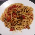 Tallarines con mejillones