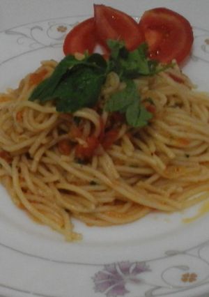 Foto resep Soslu makarna (spaghetti with sauce)