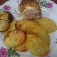 Pechuga rellena con jamón cocido al hornito electrico