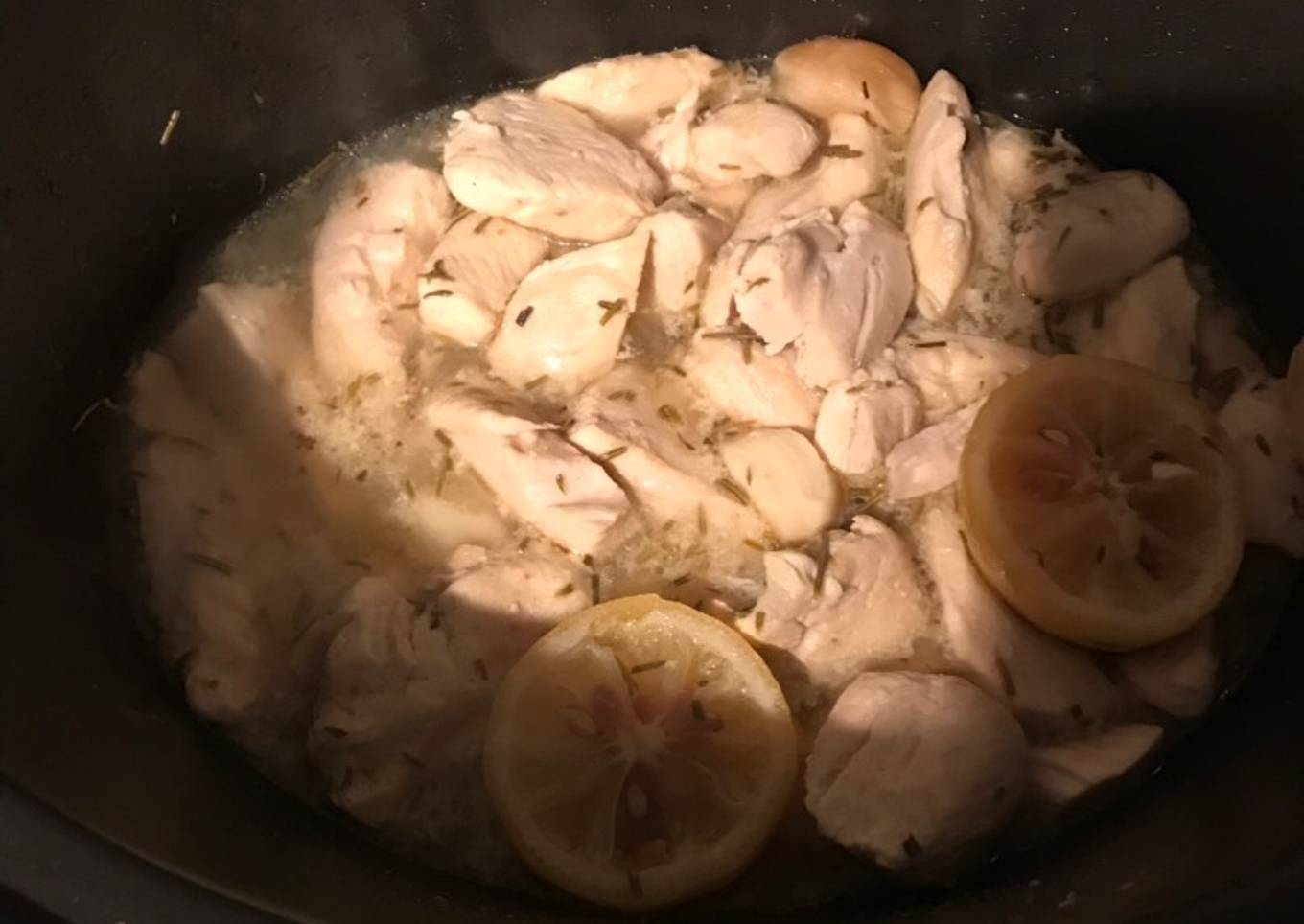 Slow cooked Garlic and Lemon Chicken
