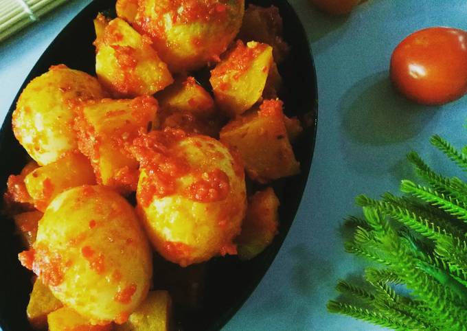  Resep termudah membuat 22. Telur Kentang Balado  enak