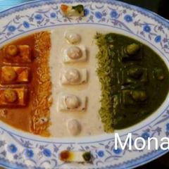 A picture of Maharaja Paneer(Sahi, malae and palak makhane paneer).