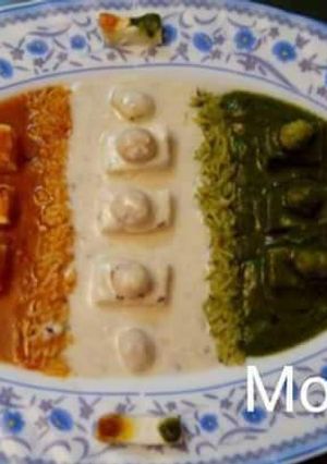 A picture of Maharaja Paneer(Sahi, malae and palak makhane paneer).