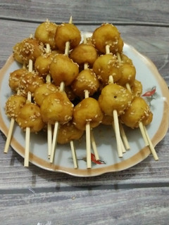 Hình của món Làm khoai lang xiên que.
