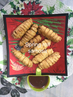 स्प्रिंग रोल समोसा (spring roll samosa recipe in hindi) रेसिपी मुख्य फोटो