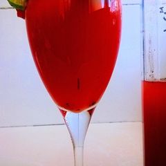 Watermelon basil iced tea A picture of Watermelon basil iced tea.