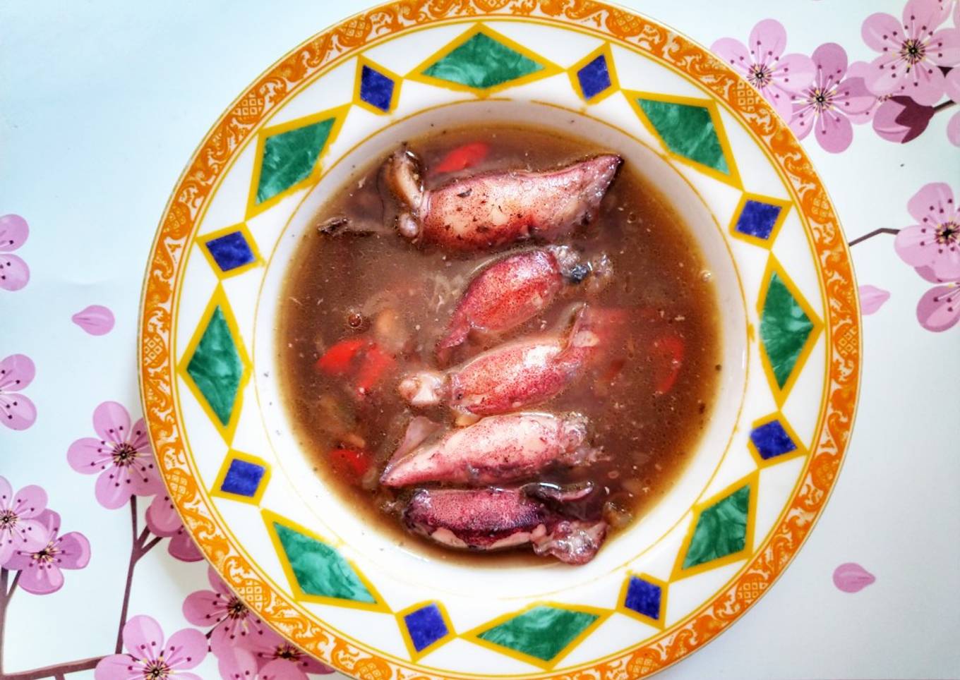 Cumi dengan bumbu hitam