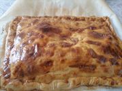 Una foto de masa empanada gallega