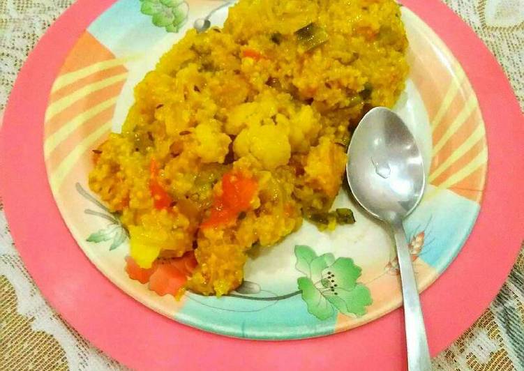 Mix veg Daliya pulav healthy and tasty