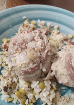 Une photo de 🌟⭐⭐Paupiettes de lapin au riz crémeux