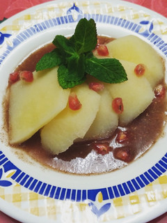 Una foto de Membrillo con salsa de granada