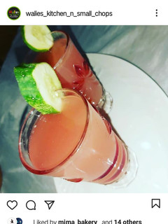 A picture of Watermelon ginger drink.
