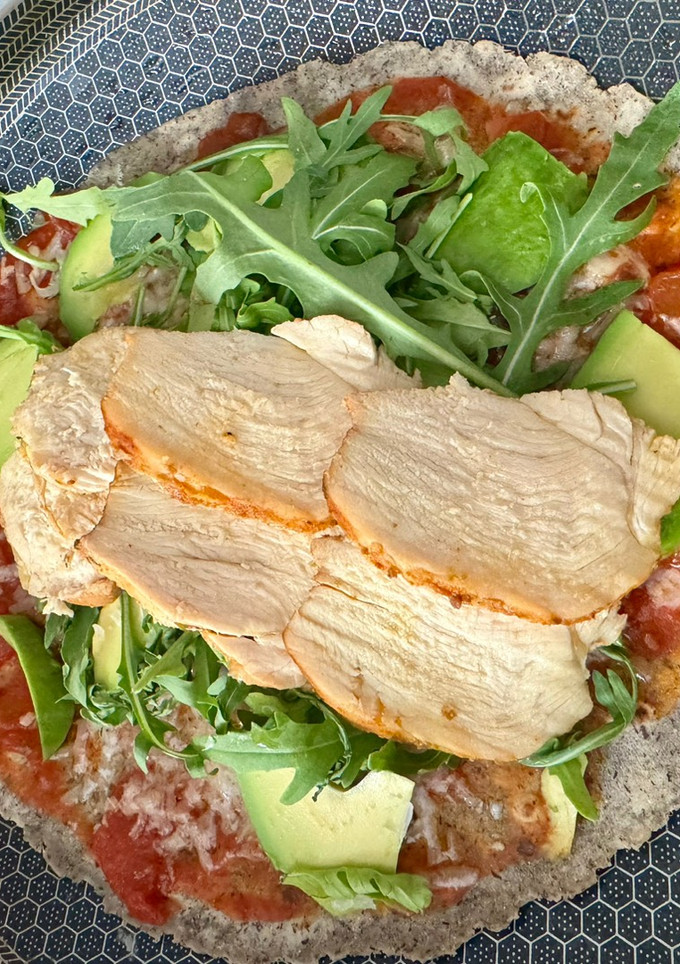 Una foto de Piadina con fiambre de pollo casero