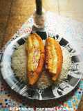 Plátanos caramelizados con queso