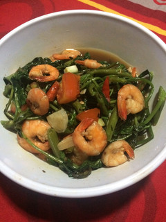 Foto resep Tumis kangkung udang