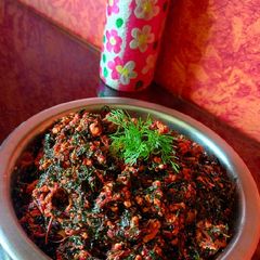 A picture of Paneer Lalmath/lal saag.
