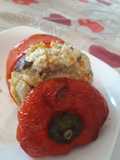 Bell Peppers Stuffed with Millet and Mushrooms