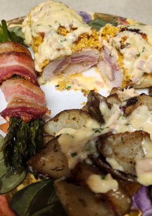 A picture of Brad's Chicken Cordon Bleu.