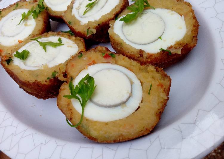 Potato scotch eggs