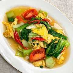 Cah Pokcoy Kuah Telur-レシピのメイン写真