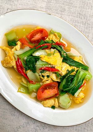 Foto resep Cah Pokcoy Kuah Telur