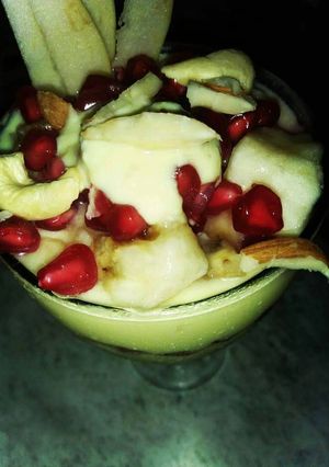 A picture of Fruit custard.