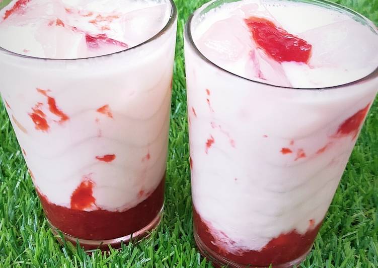 Recipe: Appetizing Strawberry Korean Milk 🍓