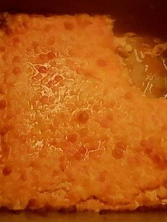 A picture of My cheesy Buffalo Chicken Dip.