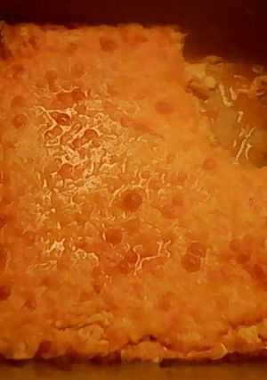 A picture of My cheesy Buffalo Chicken Dip.