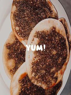 صورة لوصفة مناقيش زعتر منزلية