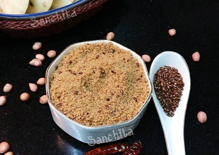 Recipe of Quick Alsi Podi/ Coconut Flax Seeds Chutney