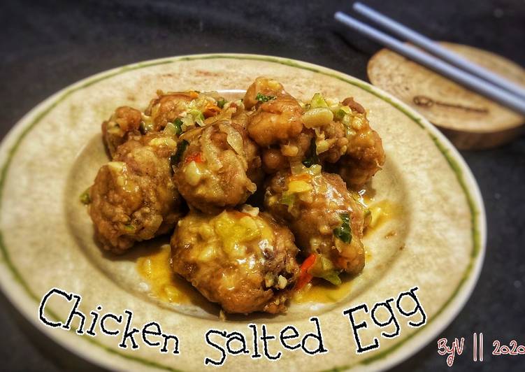 Bagaimana Menyiapkan Chicken Salted Egg #Week19, Sempurna