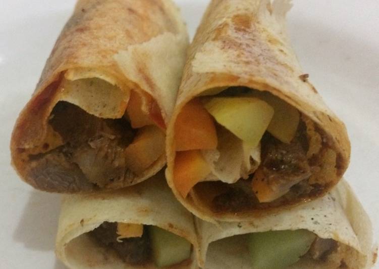 Lumpia rendang keju ala anak Kost