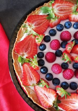 Foto di Crostata di frutta con base di mousse