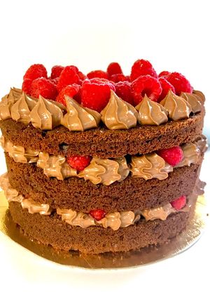 Foto di Torta cioccolato e lamponi