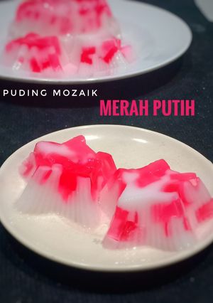 Foto resep Puding Mozaik Merah Putih