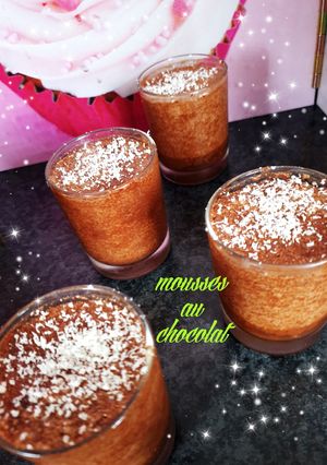 Une photo de Mousses au chocolat 🍫 sans jaunes d'œufs