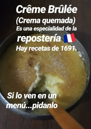 Una foto de Crême Brûlée (crema quemada)